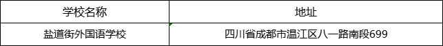 成都市鹽道街外國(guó)語(yǔ)學(xué)校地址在哪里？