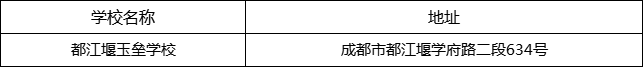 成都市都江堰玉壘學(xué)校地址在哪里？