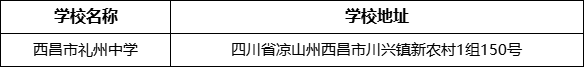 涼山州西昌市禮州中學(xué)學(xué)校地址在哪里？