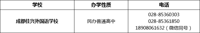 2024年成都市成都佳興外國(guó)語學(xué)校招辦電話是多少？