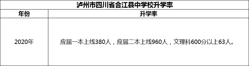 2024年瀘州市四川省合江縣中學校升學率怎么樣？