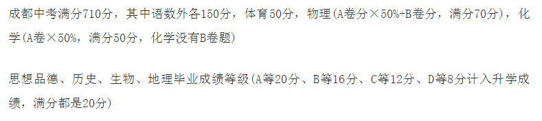 2020年成都中考總分多少？中考滿(mǎn)分是多少？