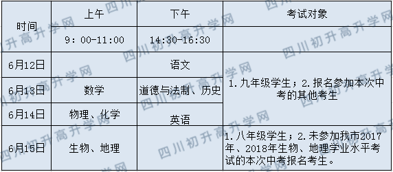 2020年廣安中考時(shí)間是多久，會(huì)改變嗎？