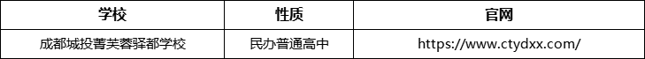 成都市成都城投菁芙蓉驛都學(xué)校官網(wǎng)、網(wǎng)址、官方網(wǎng)站